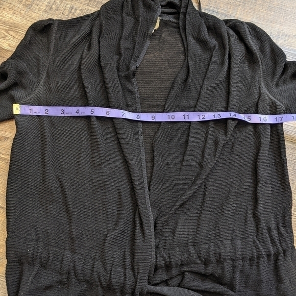 ARMANI collezioni black tie up open cardigan wrap - Picture 8 of 9